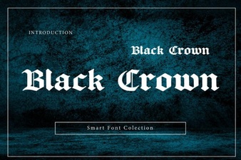 Black Crown Font – Bold Blackletter Typeface for Vintage Designs