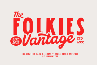 Folkies Vintage Font: Classic Design for Creative Projects