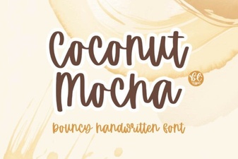 Coconut Mocha Font: a Creamy Handwritten Typeface for Designers