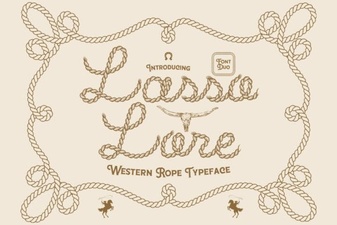 Lasso Lore Font: Western Charm for Creative Design Projects