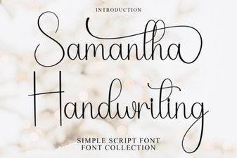 Samantha Handwriting Font – Elegant Script Font for Design Projects