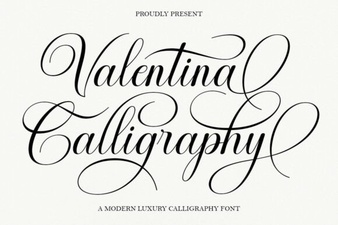 Valentina Calligraphy Font: Elegant Script for Creative Projects