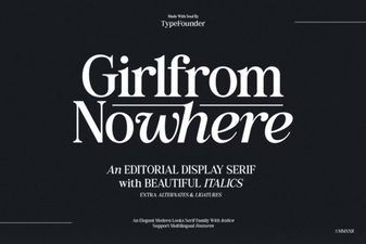 Girlfrom Nowhere Font Free Serif Download